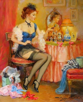 Une jolie femme KR 020 Impressionist Peinture à l'huile